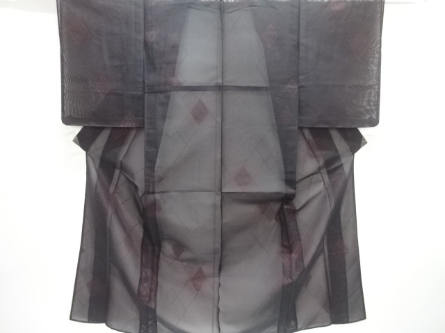 JAPANESE KIMONO / ANTIQUE TAISHO ROMAN KIMONO FOR SUMMERRHOMBUS PATTER